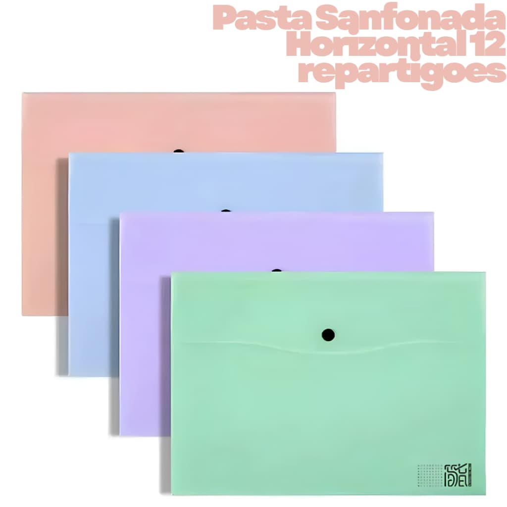 Pasta de Arquivo A4 sanfonada colorida organizadora expansível de documentos 12 divisória 1or2 Unidades