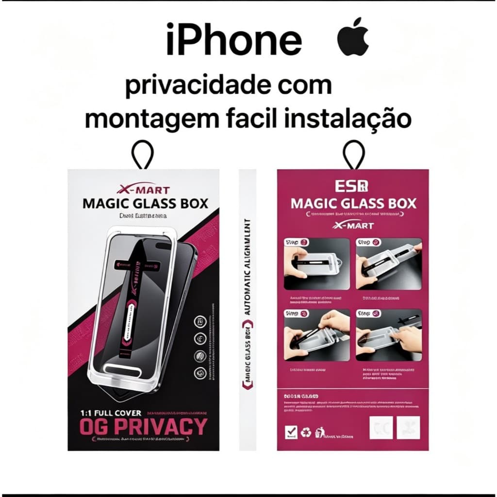 Película Privacidade com Instalador Aplicador Remoção Automática Para Iphone 11 12 13 14 15 16 17 17PRO 17PRO Max 17AIR