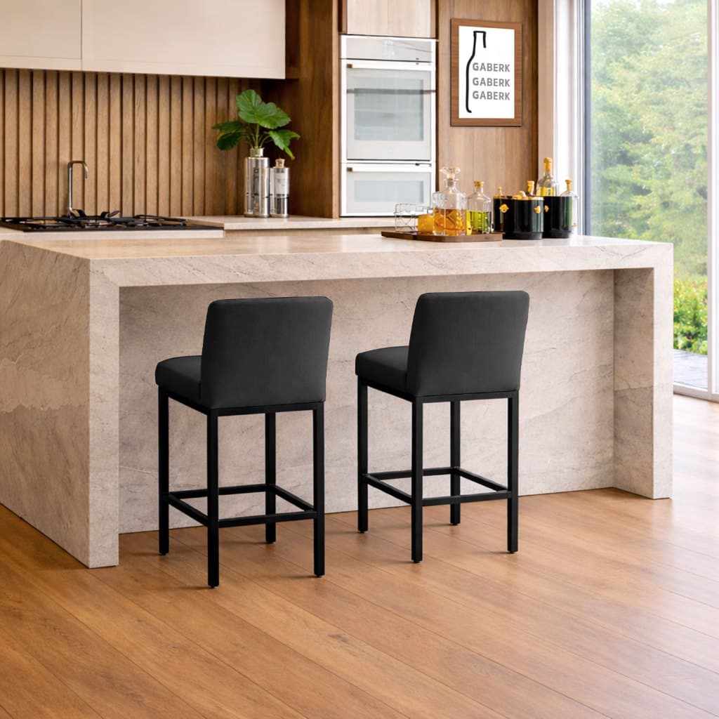 Kit 2 Banquetas Viena Com Encosto Para Bancada Balcão Cozinha Área Gourmet