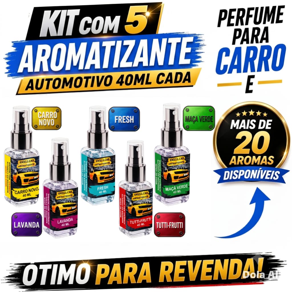 Combo Cheirinho Carro de Luxo 40ml cada SPRAY Qualidade Carro Grife Aromatizante Automotivo