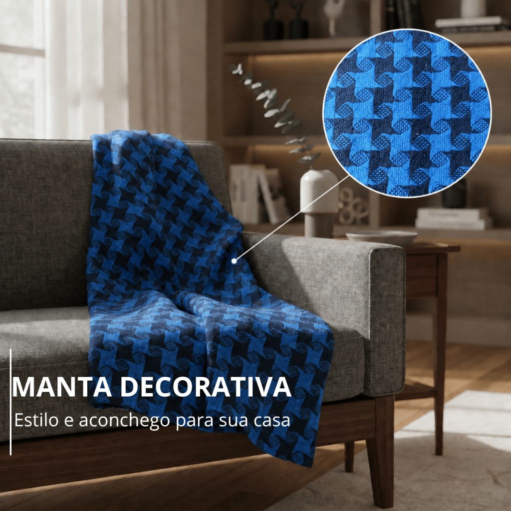 olcha/Manta Decorativa – Estilo, Conforto e Sofisticação para sua Casa 2,40x1,80 m