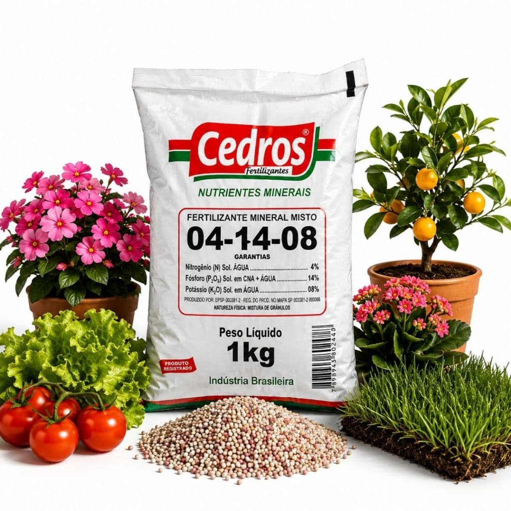 Fertilizante Npk 4-14-8 Garante Mais Floração Granulado para Jardins Plantas Ideal Plantas Flores1kg
