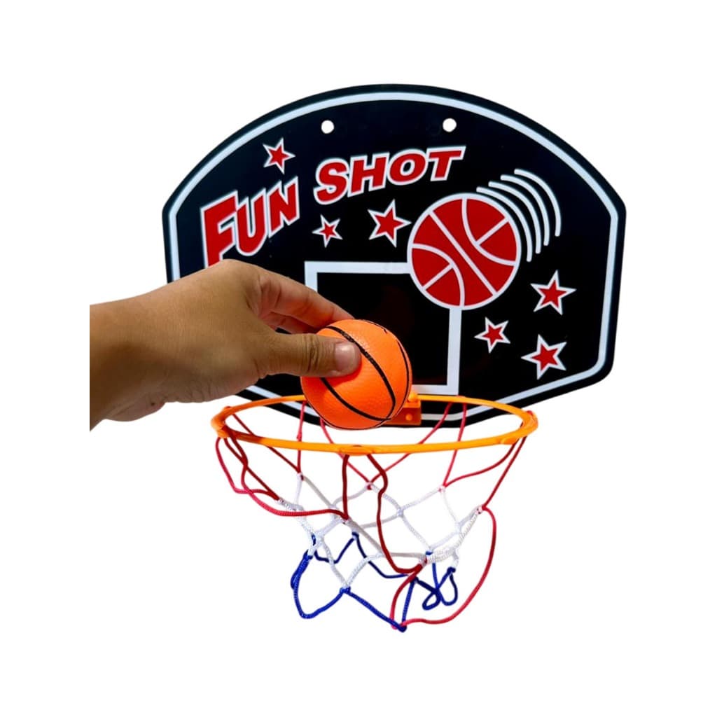 Cesta de Basquete Infantil Mini Tabela Aro com Rede e Bola Brinquedo Esportivo Jogo para Crianças