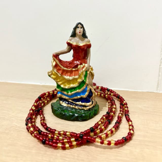 Kit Imagem + guia Pombagira 7 Saias / Sete Saias / Pombagira Cigana - Umbanda e Candomblé
