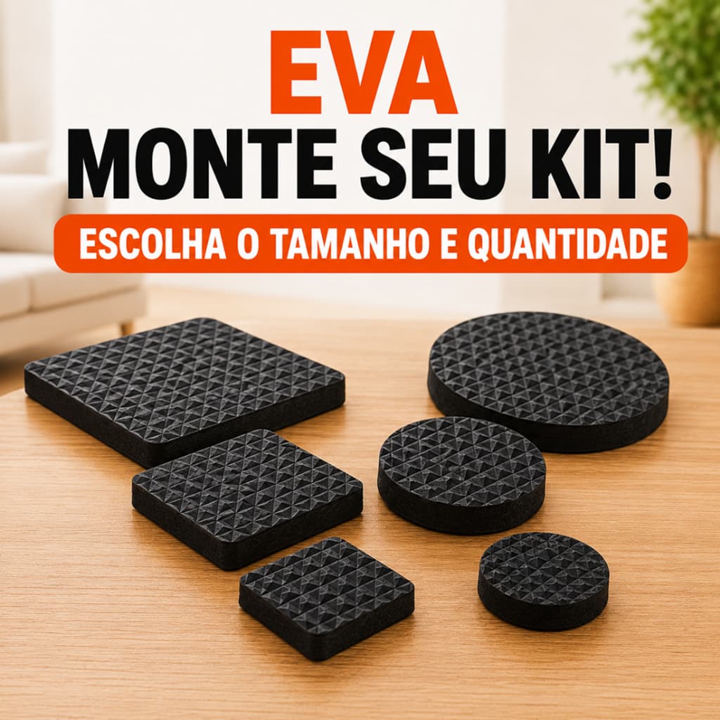 Protetor EVA Auto Adesivo Para Pé de Cadeira Mesa e Moveis