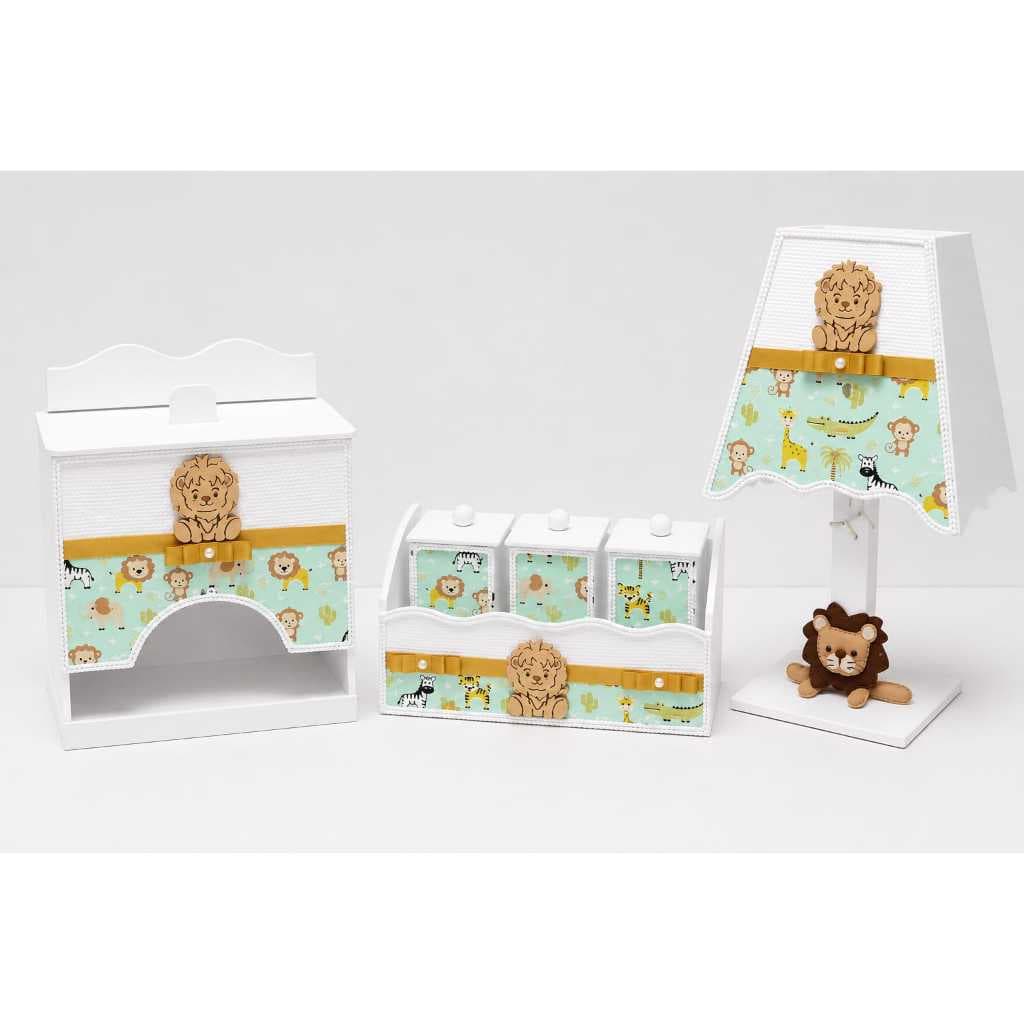 Kit higine Bebé 6 Peças MDF Safari