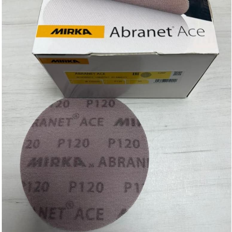 Disco De Lixa Abranet Ace Mirka 150mm Cx 50 Unidades Grão 120