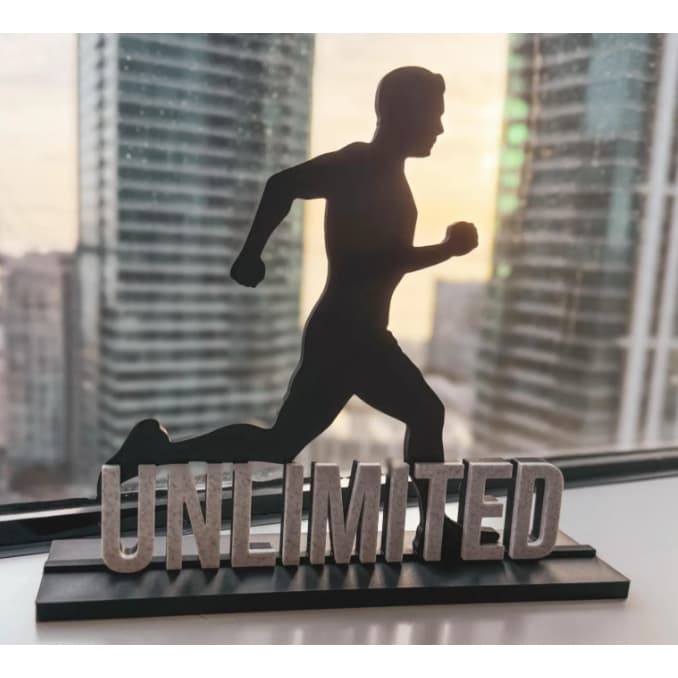 Escultura Corredor de Maratona Homem Corrida Fitness Academia