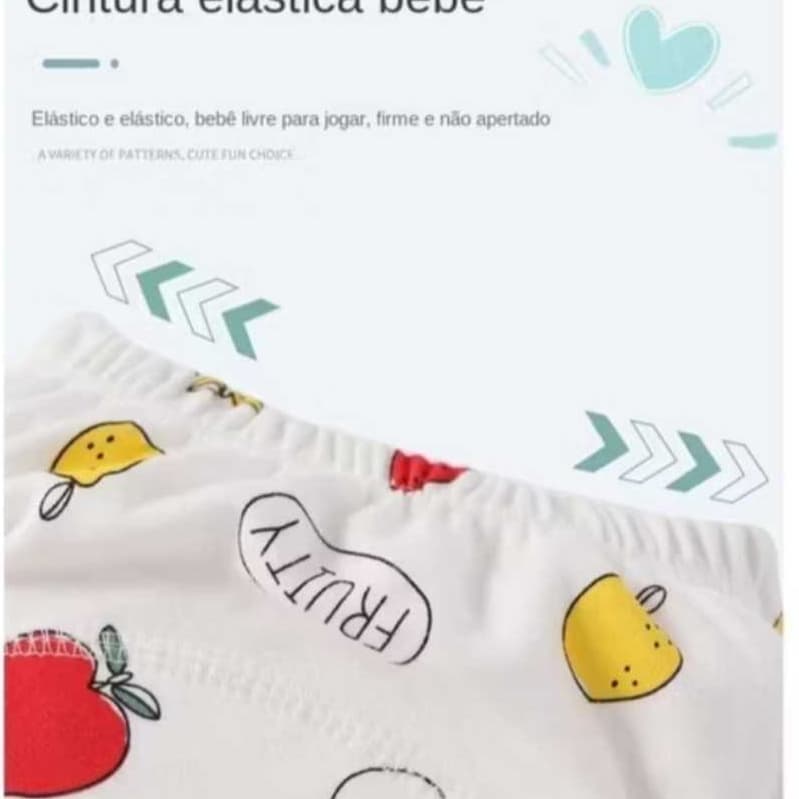 2 Cuecas Tapa Fralda Infantil Bebê Menino e Menina