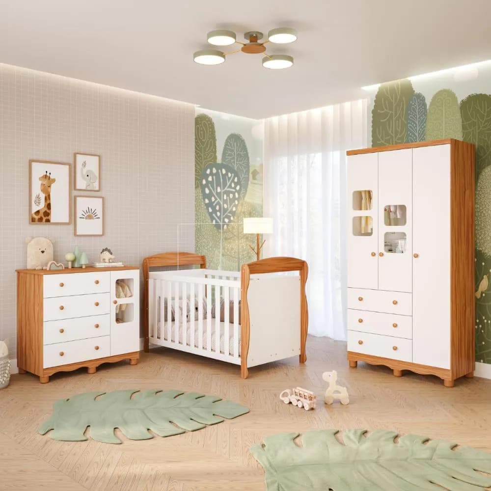 Oferta Relâmpago Quarto Bebê Berço Americano Marquesa Guarda Roupa Cômoda Uli