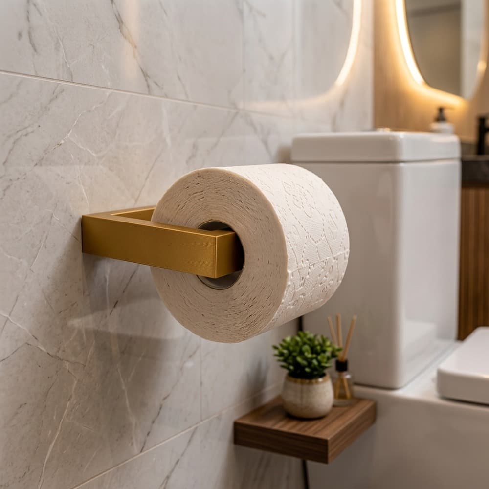 Suporte para Papel Higiênico Pendente Sem Furar o Banheiro Organizador Design Limpo Estável Elegante