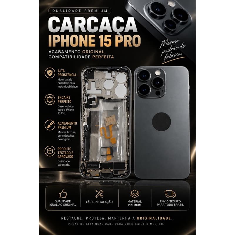 Carcaça Iphone 15 PRO | Restaure seu iphone como novo