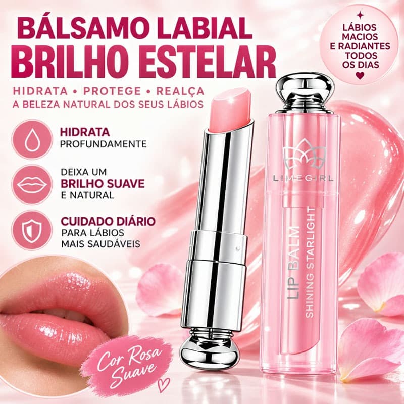 【LIMEGIRL】Lip Balm Hidratante Labial Rosa À Prova D'Água L-0201