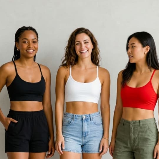 Kit Com 3 Top Academia Feminino com Bojo  Suplex Alça Fina Top Fitness Alcinha