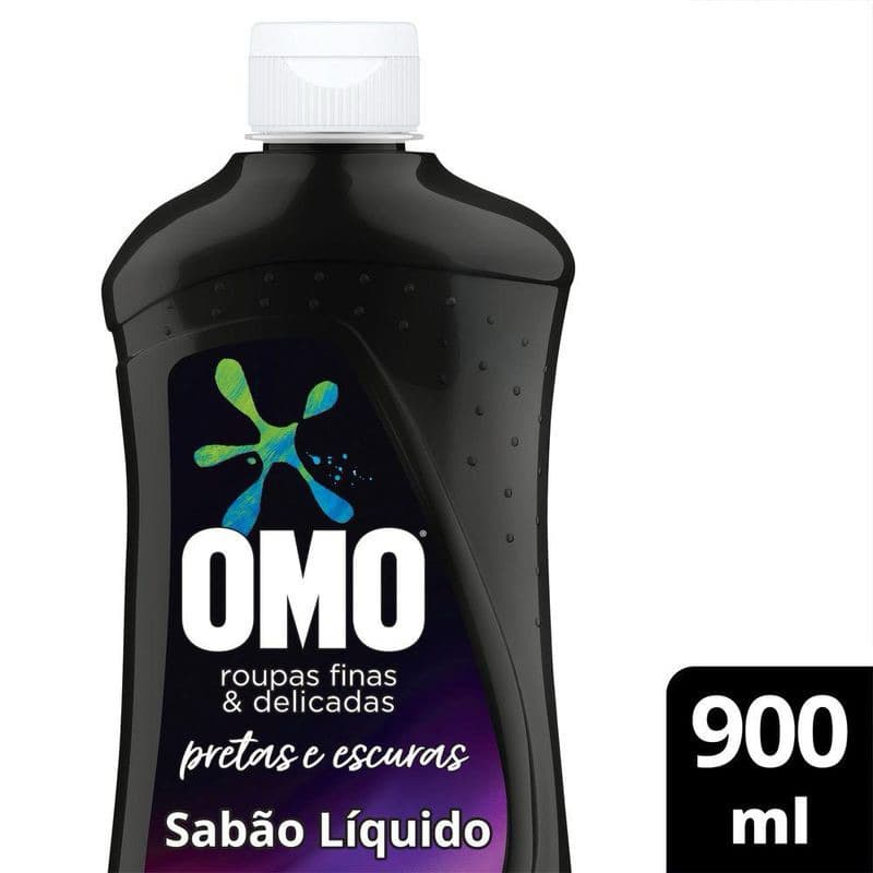 Sabão Líquido OMO Roupas Finas e Delicadas Pretas e Escuras 900ml