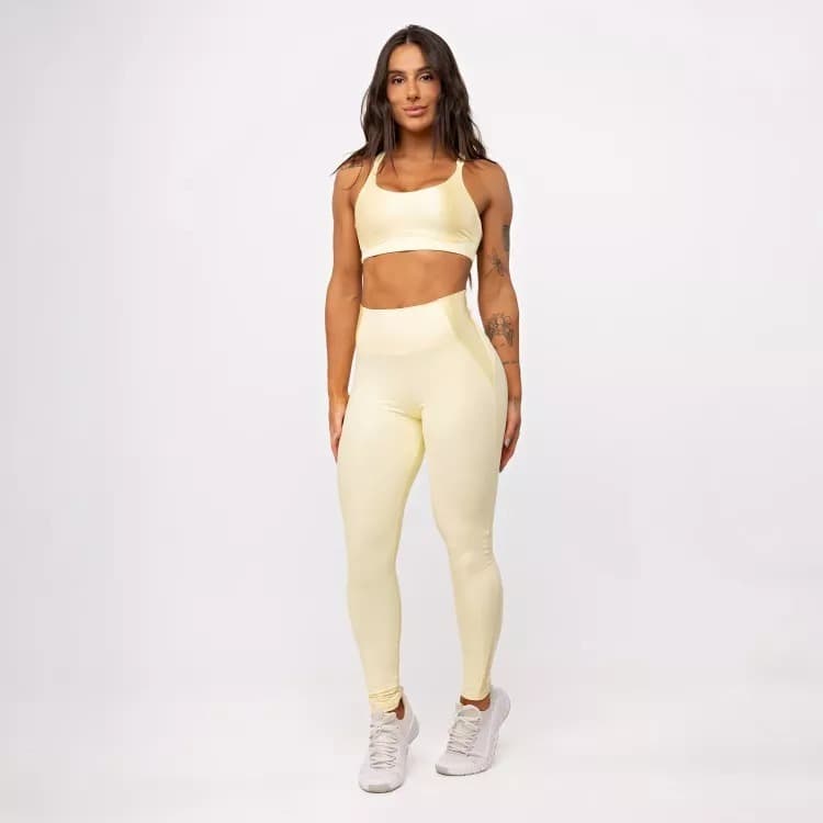 Legging Fitness Recorte Anatomic Shine – Cintura Alta, Modeladora e Detalhes com Brilho