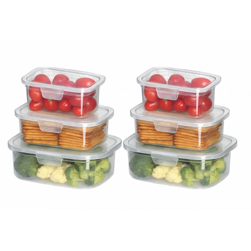Kit 6 Potes Tampa Fixa Marmita Geladeira Freezer Nitron