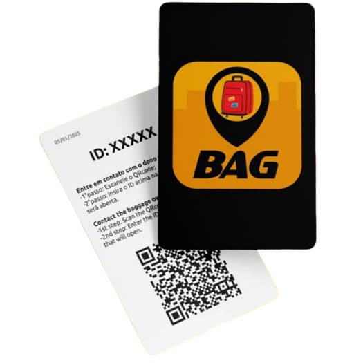 Tag de Mala/ Identificador inteligente. Para Bolsas, Malas e Mochilas (Acabamento Fosco)
