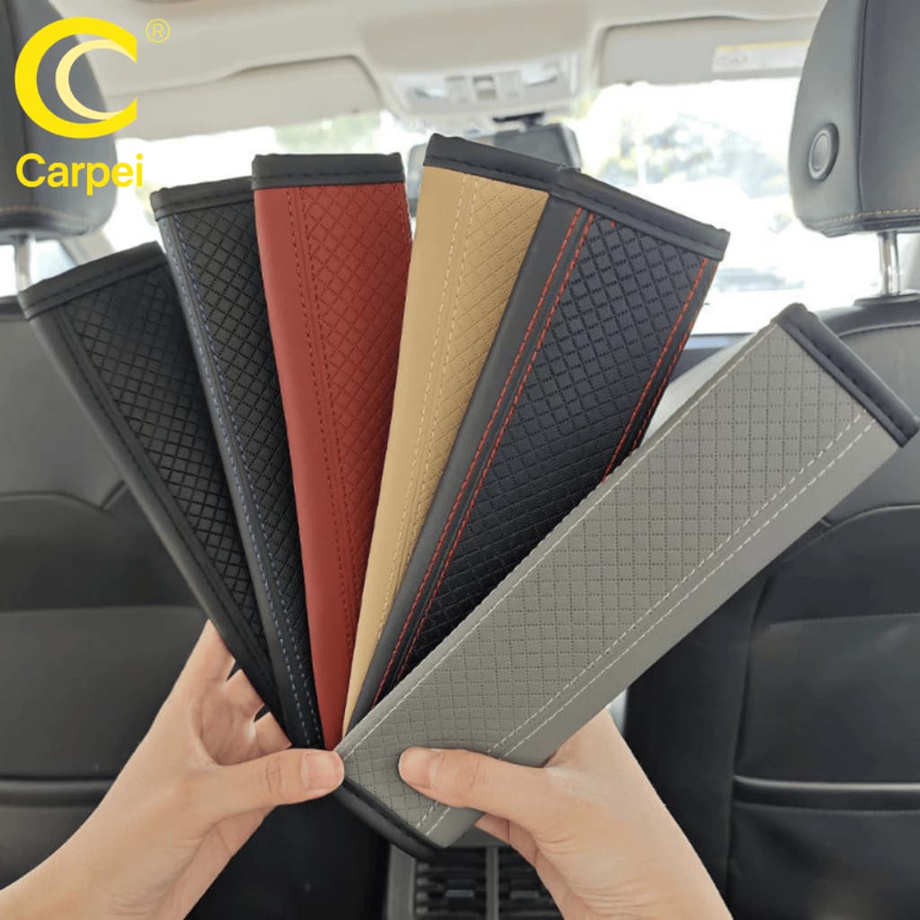 1 / 2 / 5 Peças Capa De Cinto De Segurança Para Carros Clássico Couro Ombros Do Carro Acessórios Carpei