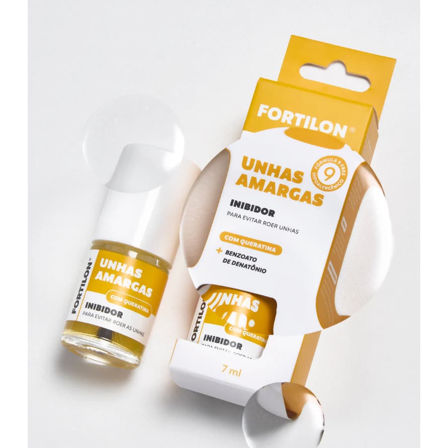 Base Unhas Amargas Fortilon Inibidor Anti Roer com Benzoato de Denatônio