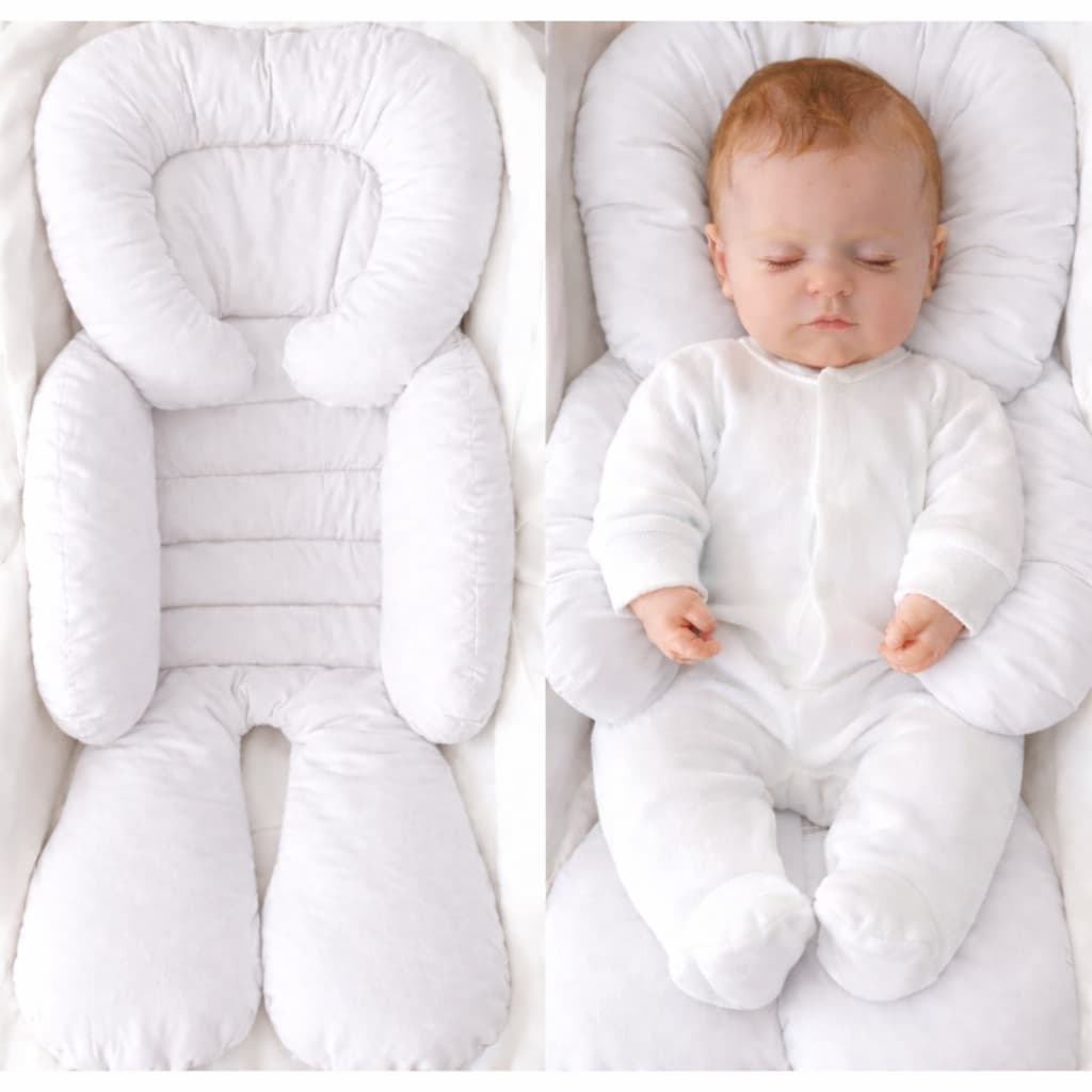 Colchonete Redutor Almofada para Bebê Conforto Apoio de Corpo Acolchoado Macio Microfibra Branco