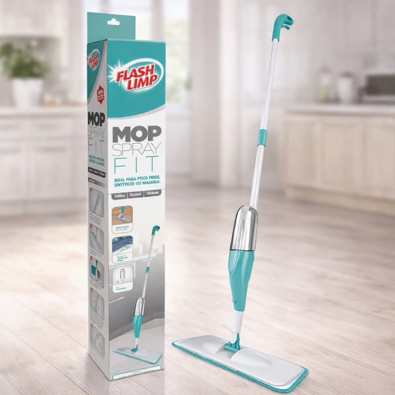 Mop Spray Flash Limp Fit MOP0556 Rodo Com Reservatorio E Refil Microfibra