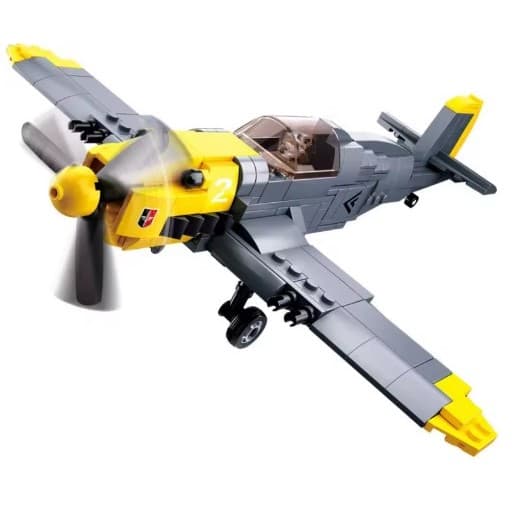 Miniatura Avião de Caça Luftwaffe Messerschmitt Me Bf 109 Bloco de Montar