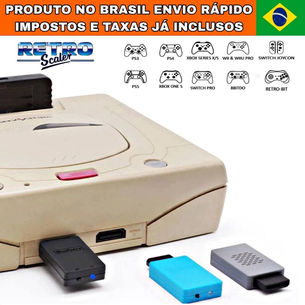 ADAPTADOR Bluetooth para SEGA SATURN CONTROLE Bluetooth BlueRetro RetroScaler original