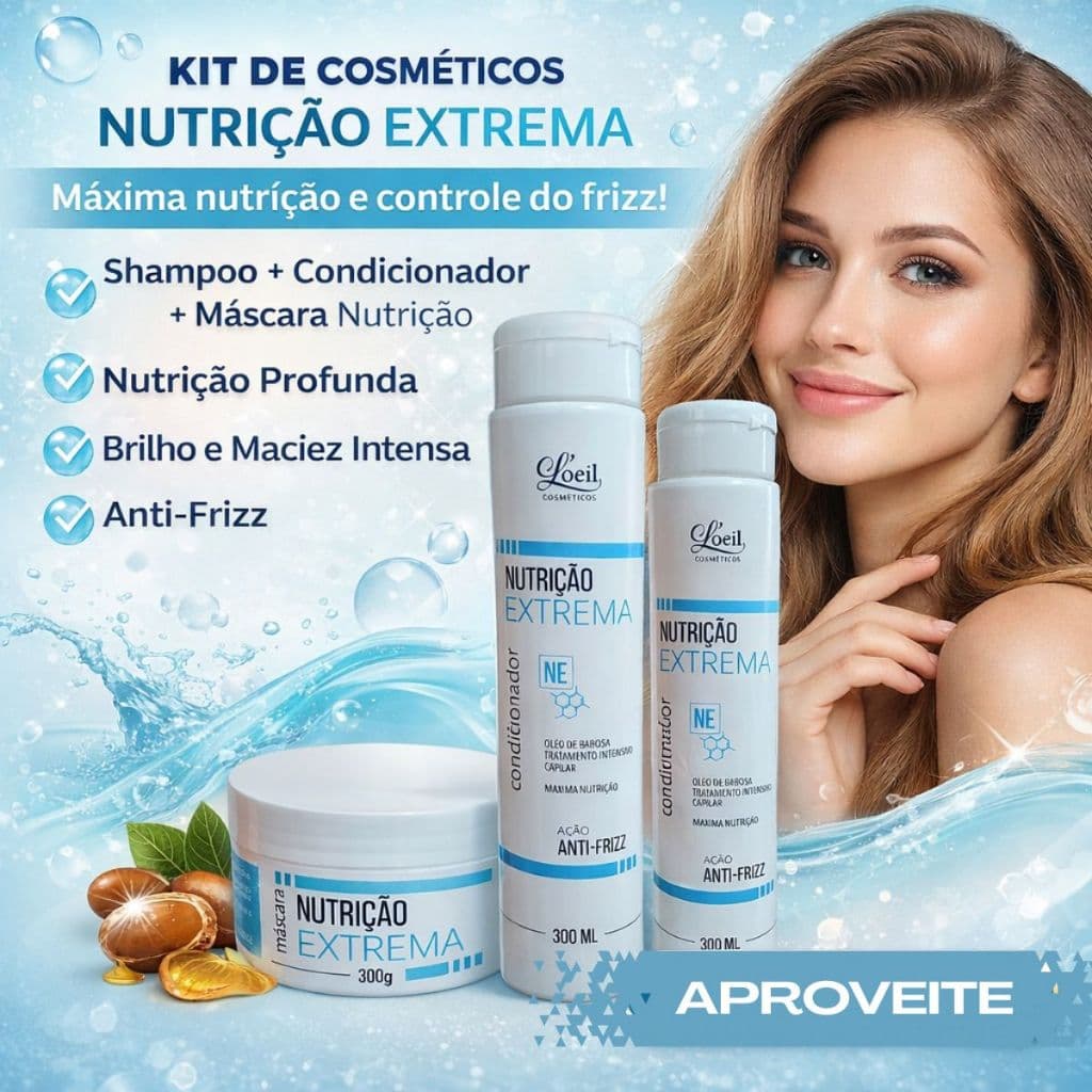 Kit Nutrição Extrema Loeil Shampoo + Condicionador + Máscara
