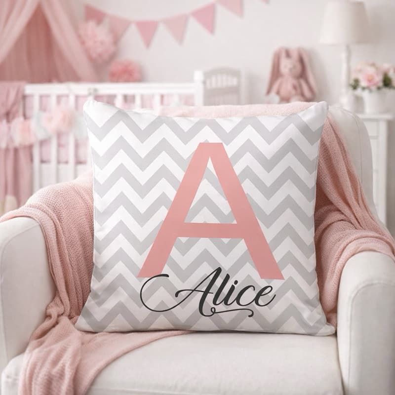 Capa De Almofada Infantil Com Nome Personalizado Ideal Para Decoração - 30x30/ 45x45 / 50x50 / 50x70