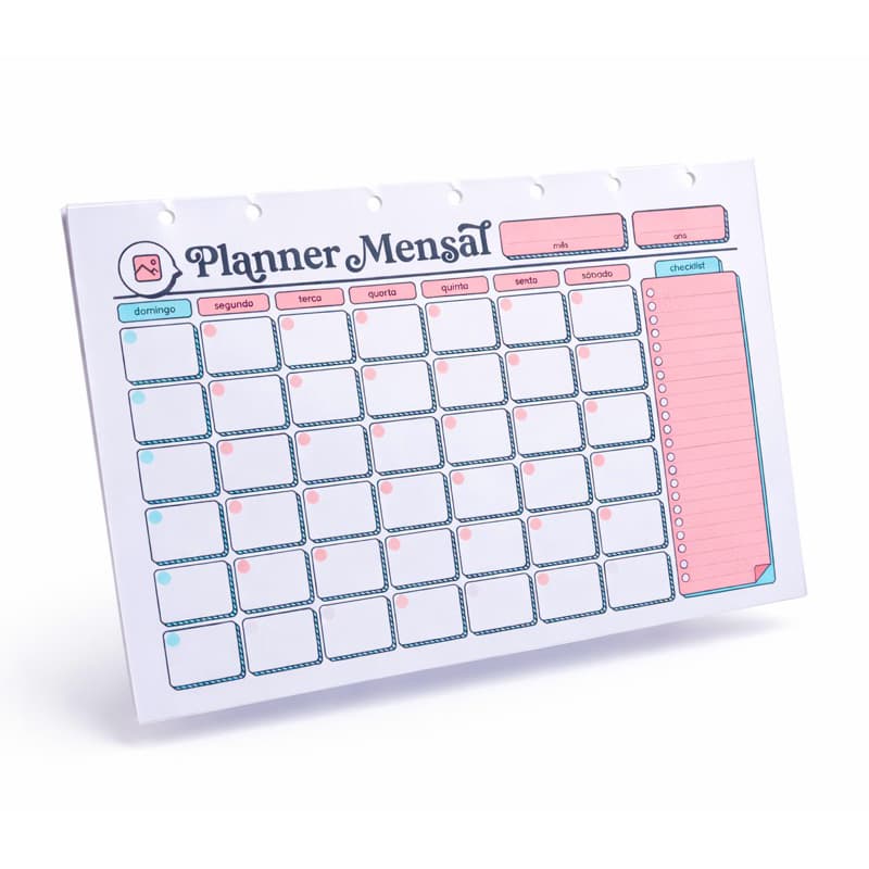 Refil Planner Planejamento Mensal Inteligente