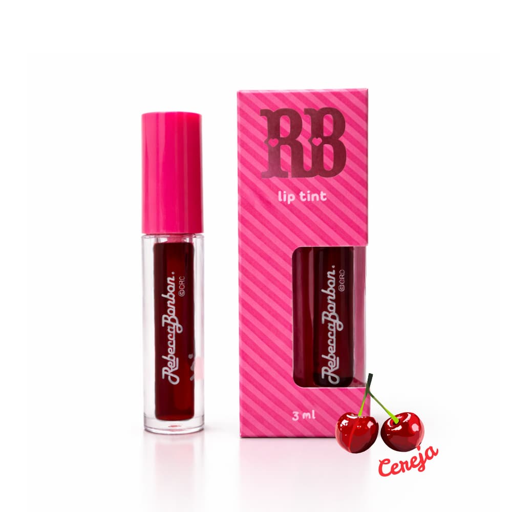 Batom Tinta Labial Lip Tint Rebecca Bonbon Lábios Gloss Vermelho Escuro RB