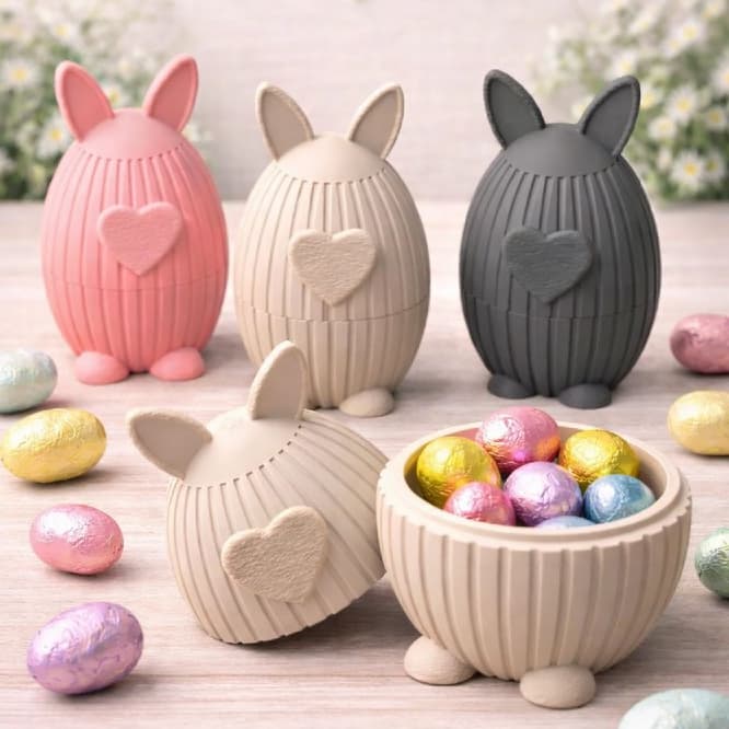 Pote Coelho Porta Doces Páscoa | Decorativo Porta Bombom Infantil | Presente Criativo