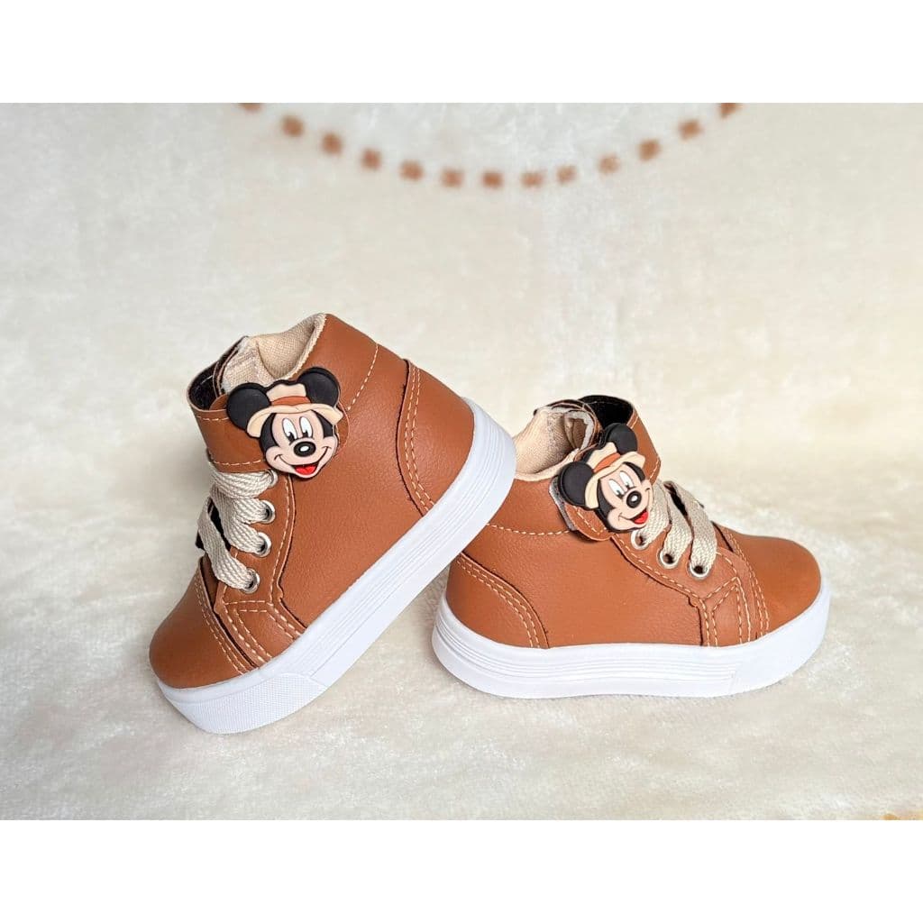Tênis infantil Marrom estilo Botinha Safari Casual confortável Antiderrapante do 16 ao 22