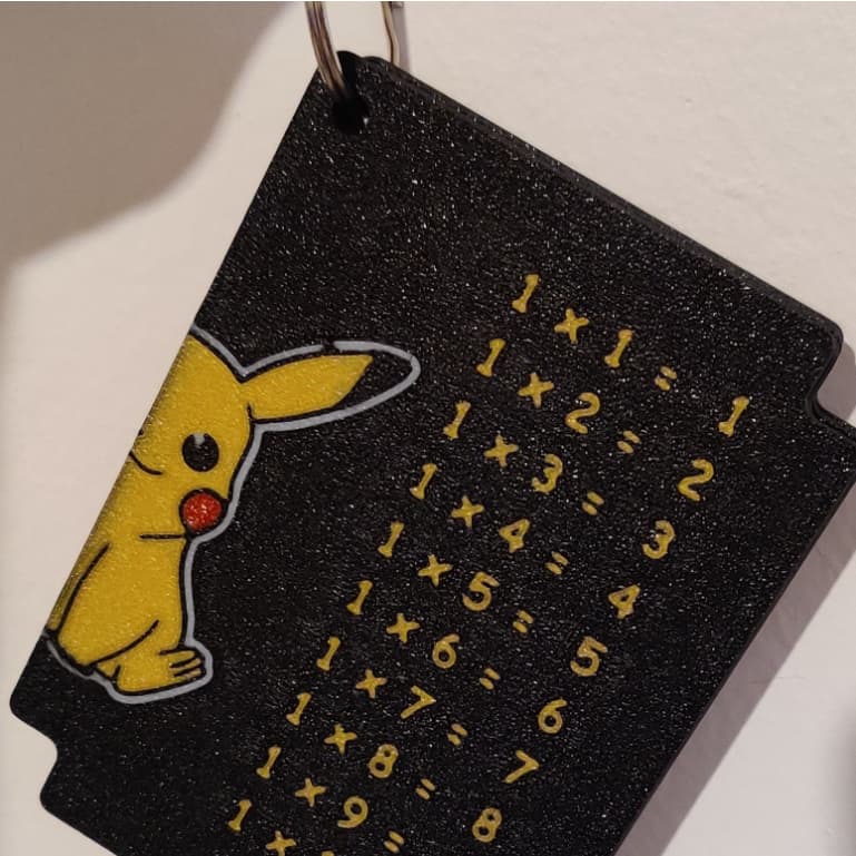 Cartões de Multiplicação Tabuada – Pikachu (Tema Pokémon)