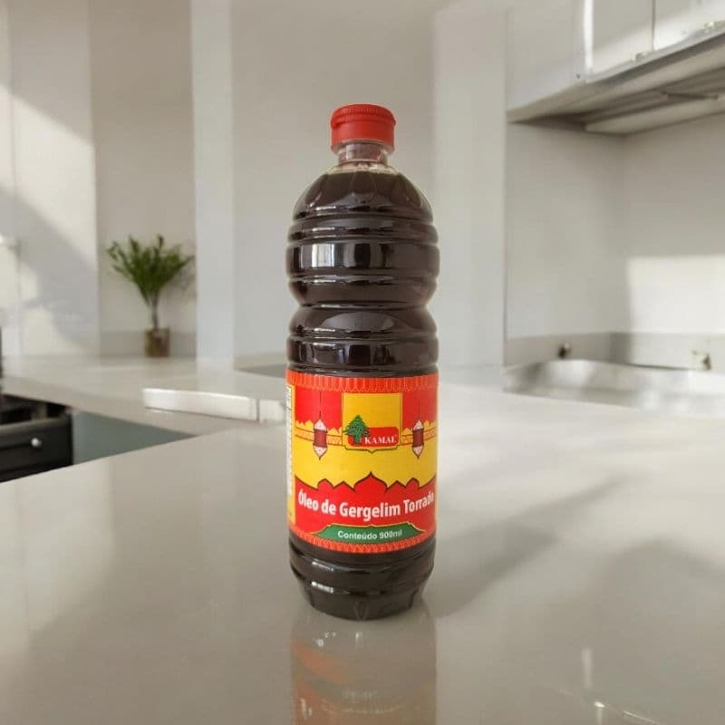 ÓLEO DE GERGELIM TORRADO 900ML – PURO, AROMA INTENSO E SABOR MARCANTE