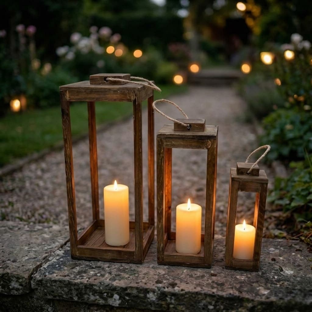 Lanterna Marroquina Kit 3 Peças Decoração para Casamento Rústico Luminária de Chão