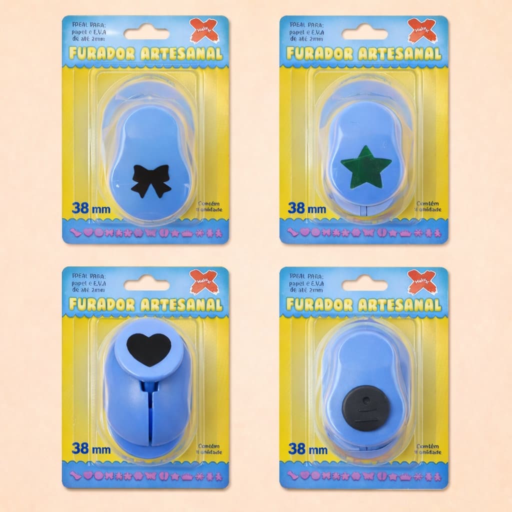 Furador de Papel 38mm (3,8cm) Para EVA Scrapbook Artesanato - Make+