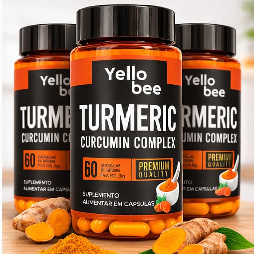 Cúrcuma Articulações e Joelho 500mg 60 Cápsulas Colágeno Tipo 2 Condroitina Vitamina D Kit 2 ou 3
