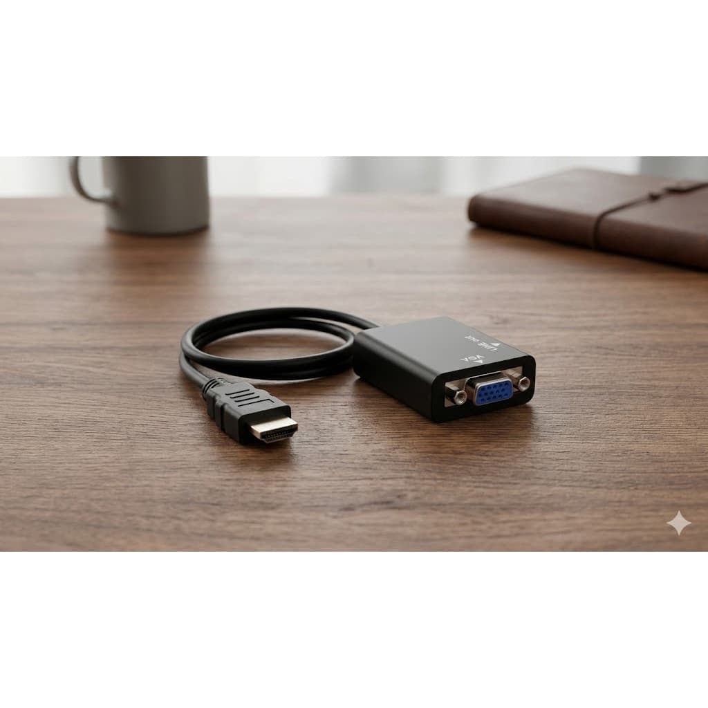 Conversor Adaptador De Vídeo Hdmi Macho Para Vga Femea Kapbom KAP-V079