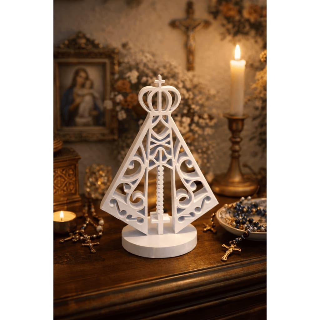 Enfeite Decorativo Nossa Senhora Aparecida 17cm Presente Santo Sala Quarto Escritorio