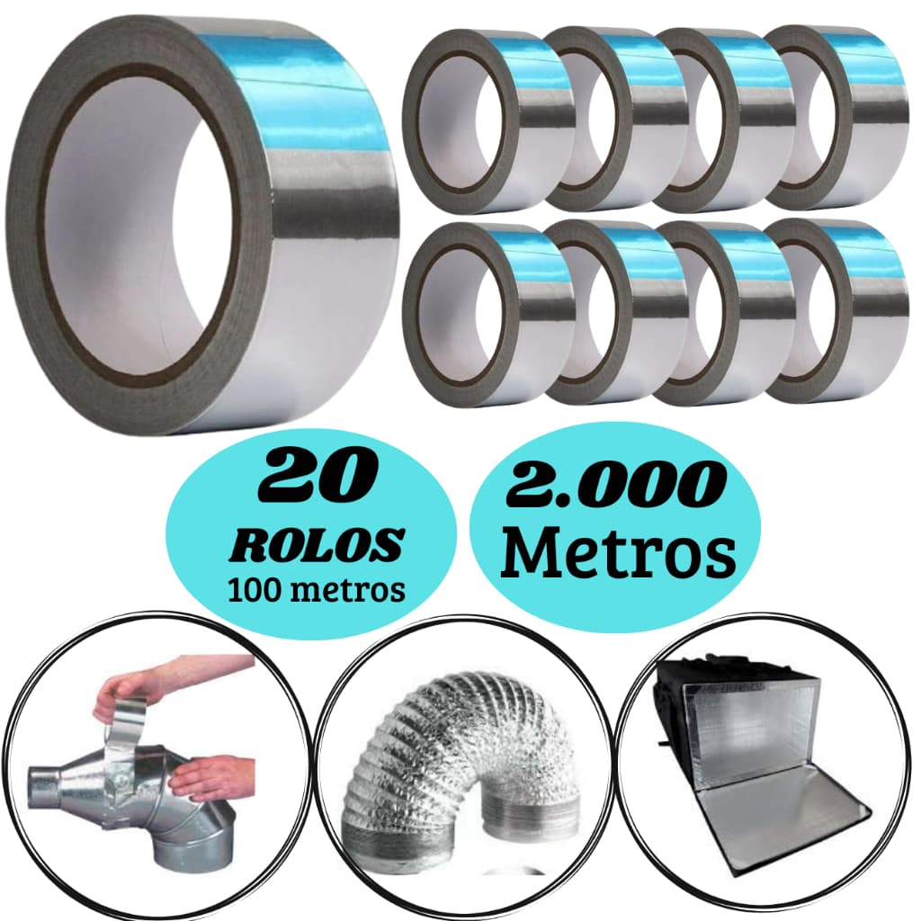 20 FITA ALUMINIZADA 2.000 METROS, AR CONDICIONADO, CAIXA DE ISOPOR, MANTA TERMICA, LINHA PREMIUN
