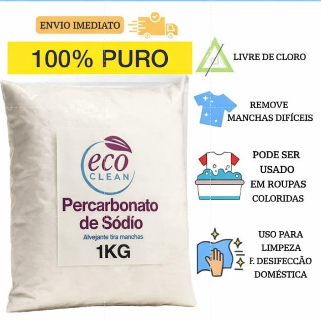 Percarbonato 100% Puro limpeza, clareador Desinfecção Sódio Alvejante sem cloro Tira Manchas