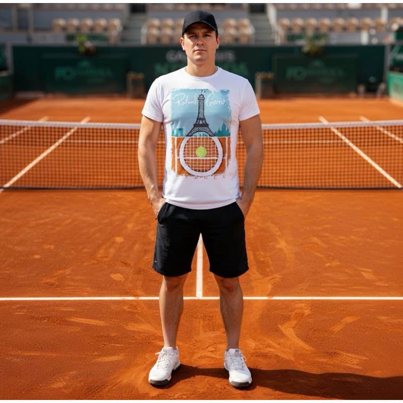 Camiseta Tennis Torre Eifel Roland Garros Masculina