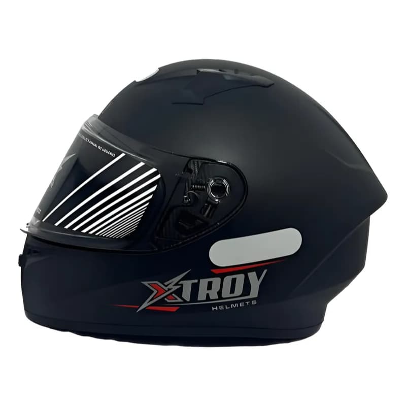 Capacete Moto Esportivo  Fechado XTROY FF526 Solid Preto Fosco