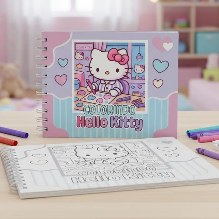 Livro de Colorir Hello Kitty – 47 Desenhos Fofos para Pintar e se Divertir