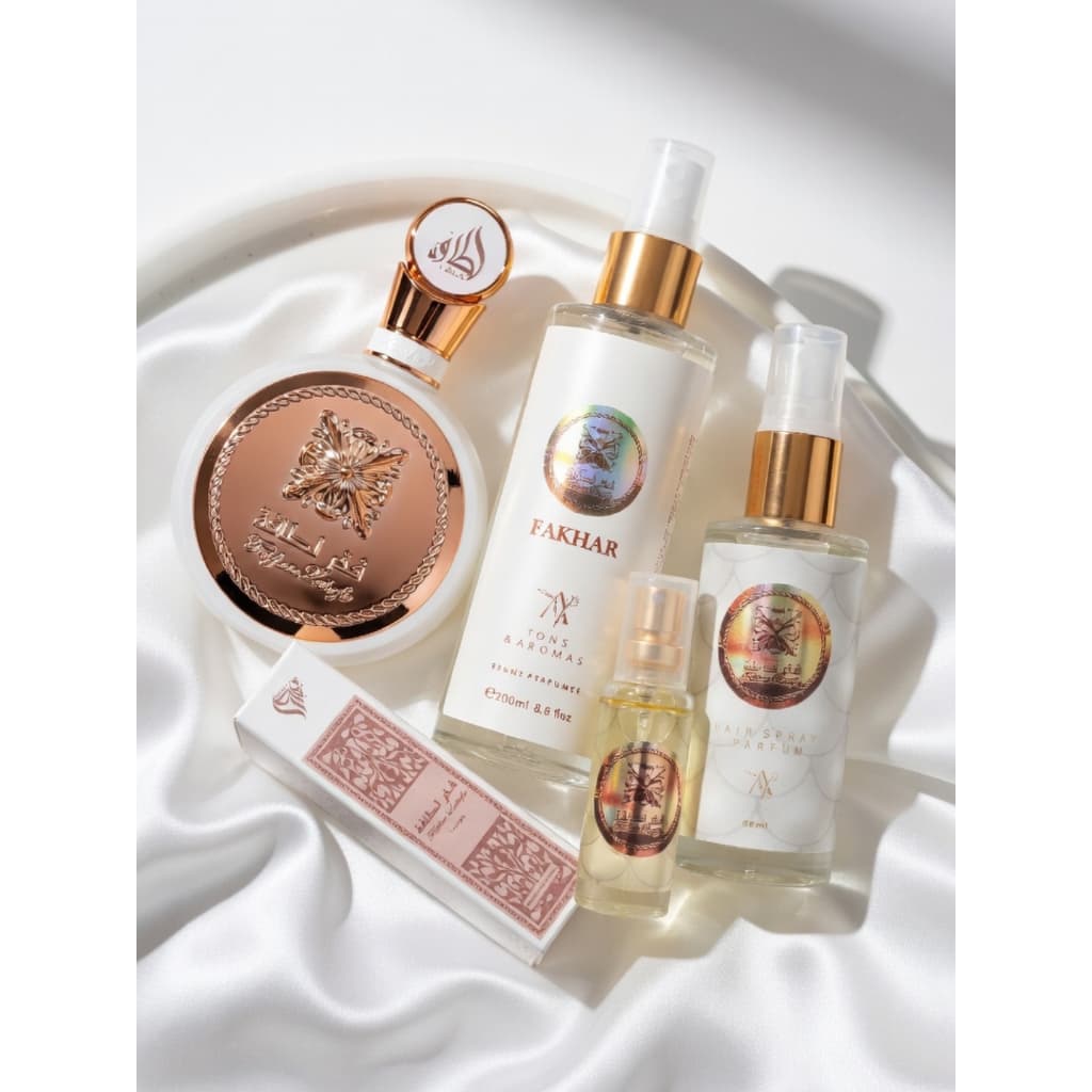 Perfume Feminino Fakhar Árabe Floral Doce Body Splash Feminino Frutado Spray para Cabelo