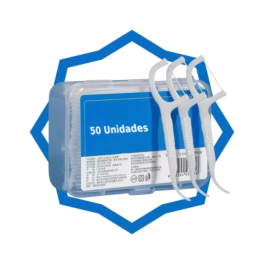 Toon Kit 100/200/300/400 unidades Fio Dental Ultra Fino Arqueado Higiênico e Seguro para Higiene Bucal e Uso Diário