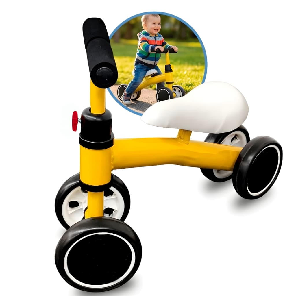 Bicicleta de Equilíbrio Baby Infantil Até 20Kg - Quadriciclo andador bebê 1-2 anos sem pedal Presente