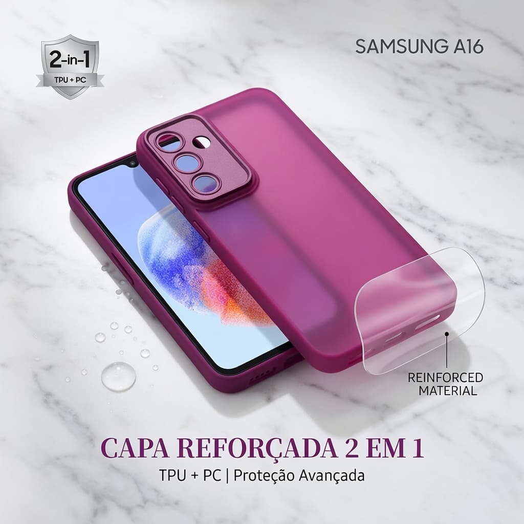 Capinha Samsung A16 Case REFORÇADA 2 EM 1